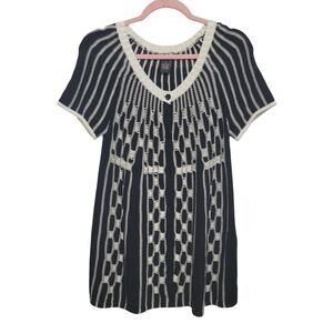 Tunic Shortsleeve Cardigan Sweater